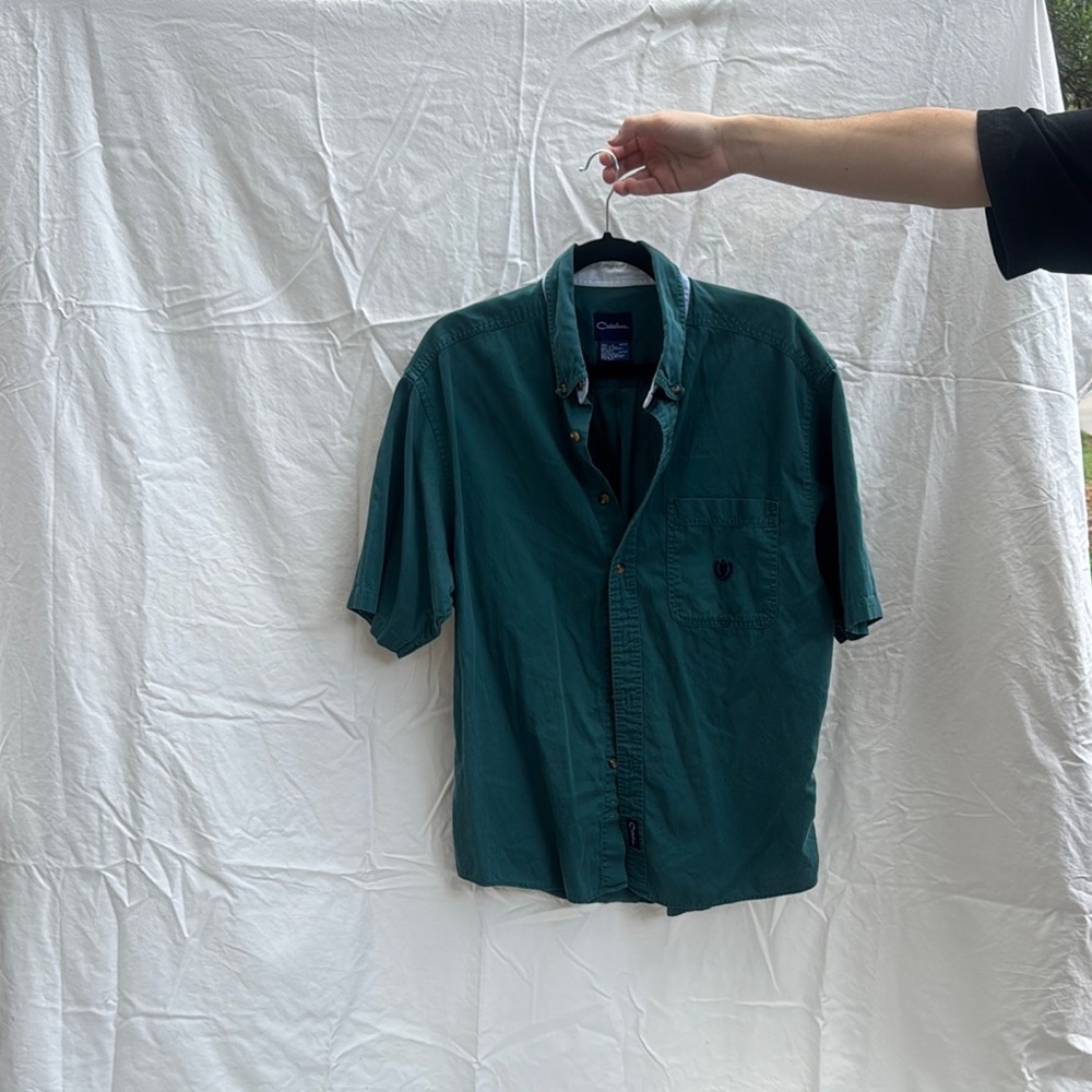 Catalina Green Casual Button Down Shirt